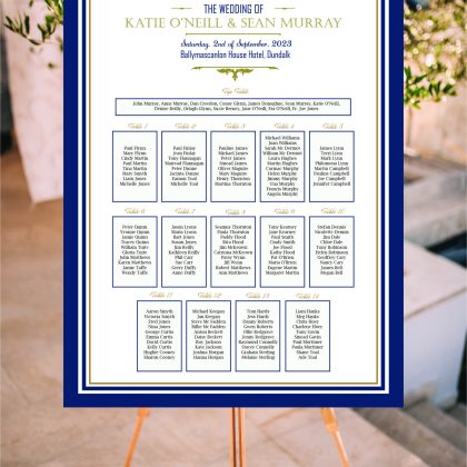 Classic Seating Plan - Available in any colour