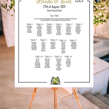 Family Crest Seating Plan