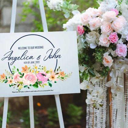 Flower Ring Welcome Sign