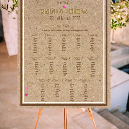 Kraft Paper Seating Plan