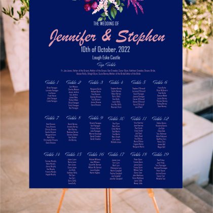Navy Rose Seating Plan