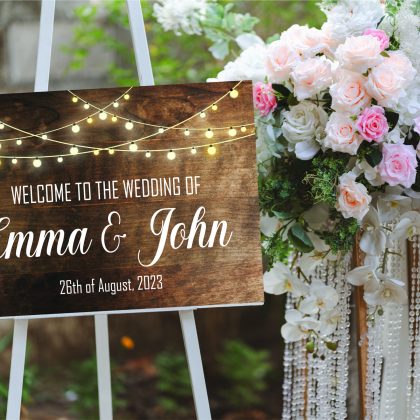 Rustic Wood Welcome Sign