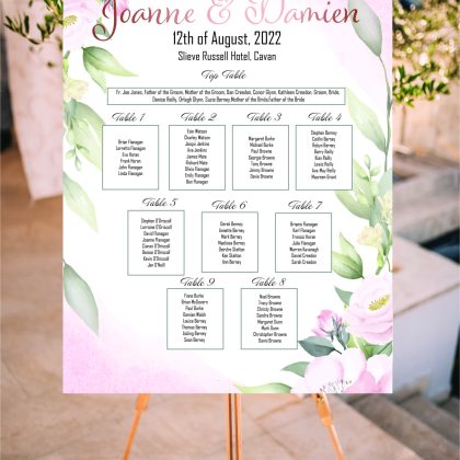 Summer Flower Seating Plan