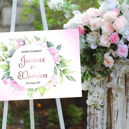 Summer Flower Welcome Sign