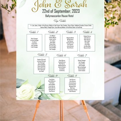 Rose Dream Seating Plan