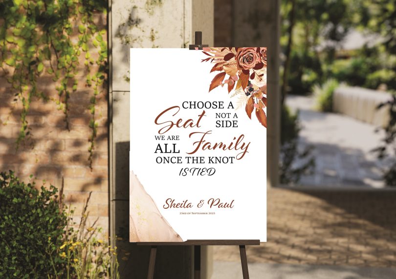 Autumn Delight Welcome Sign